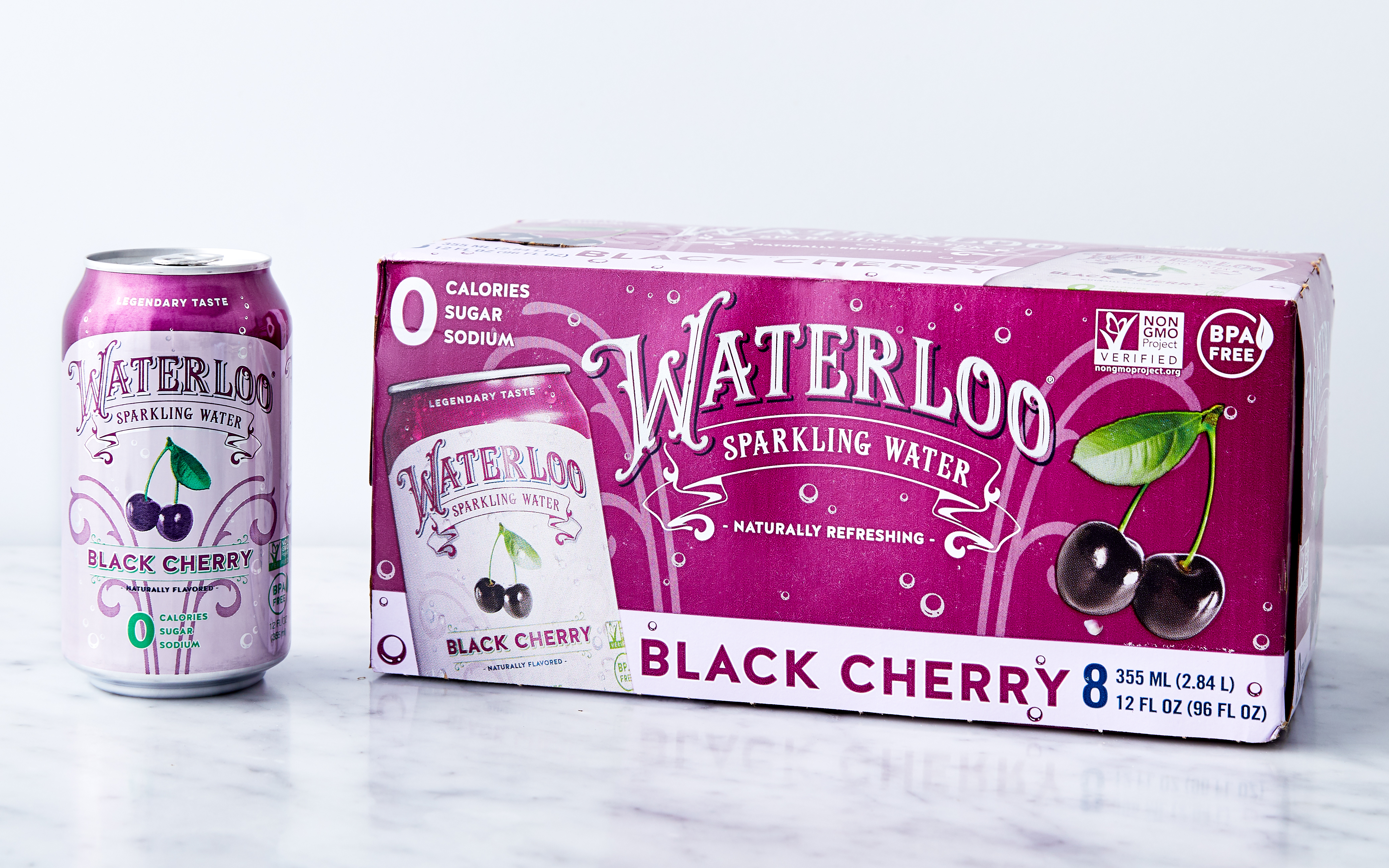 Black Cherry Sparkling Water Waterloo Sparkling Water SF Bay Good